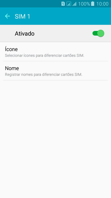 Pressione o indicador para ativar ou desativar o chip. Pressione o indicador para ativar ou desativar o chip.