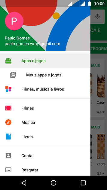 Pressione Meus apps e jogos. Pressione Meus apps e jogos.