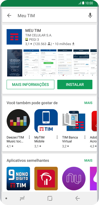 Pressione MEU TIM. Pressione MEU TIM.