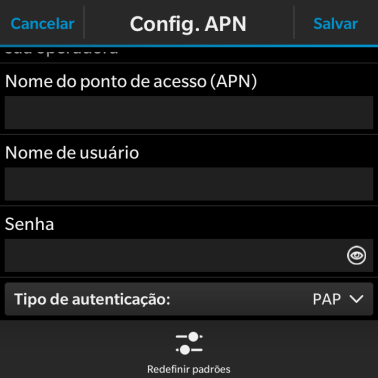 Pressione Tipo de autenticação:. Pressione Tipo de autenticação:.