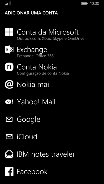 Pressione Conta da Microsoft. Pressione Conta da Microsoft.