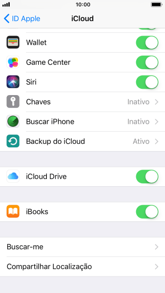 Pressione Backup do iCloud. Pressione Backup do iCloud.