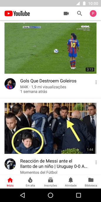 Pressione o ícone de fazer upload. Pressione o ícone de fazer upload.