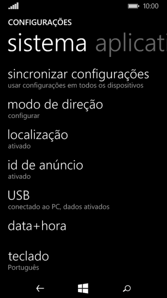 Pressione localização. Pressione localização.