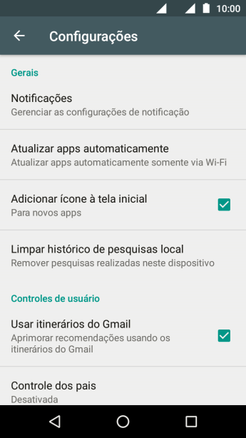 Pressione Atualizar apps automaticamente. Pressione Atualizar apps automaticamente.