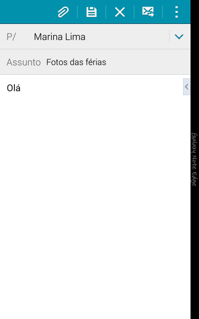 Pressione o ícone de anexo. Pressione o ícone de anexo.