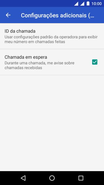 Pressione ID da chamada. Pressione ID da chamada.