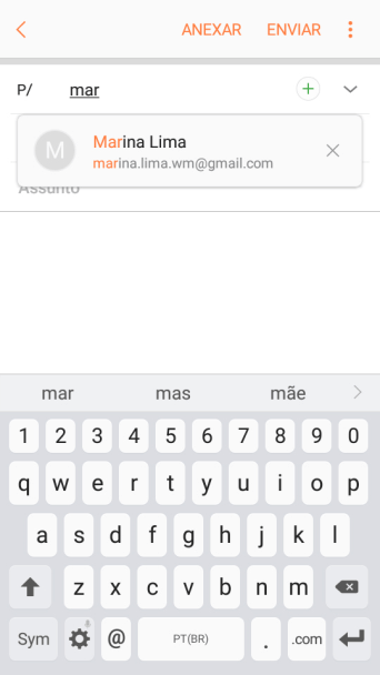 Pressione o contato desejado. Pressione o contato desejado.