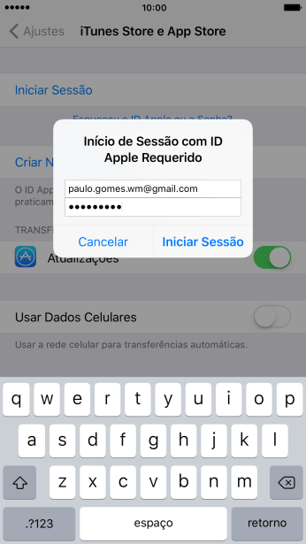 Pressione Iniciar Sessão. Pressione Iniciar Sessão.