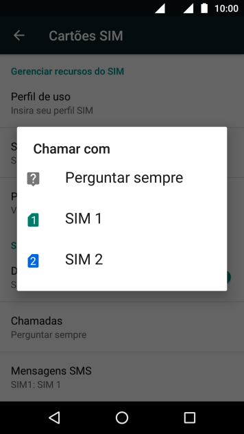 Pressione a configuração desejada. Pressione a configuração desejada.