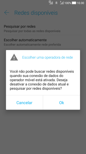 Pressione Ok e aguarde enquanto o celular busca redes. Pressione Ok e aguarde enquanto o celular busca redes.