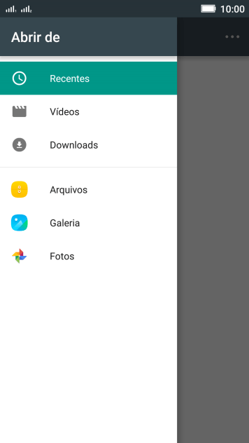 Pressione Vídeos, e navegue até a pasta desejada. Pressione Vídeos, e navegue até a pasta desejada.