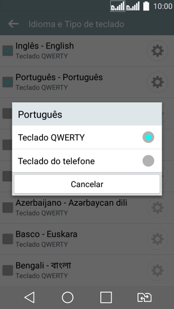 Pressione Teclado QWERTY. Pressione Teclado QWERTY.
