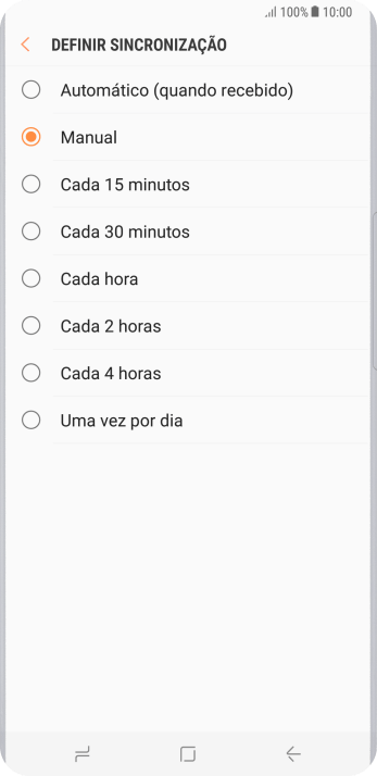 Pressione a configuração desejada. Pressione a configuração desejada.