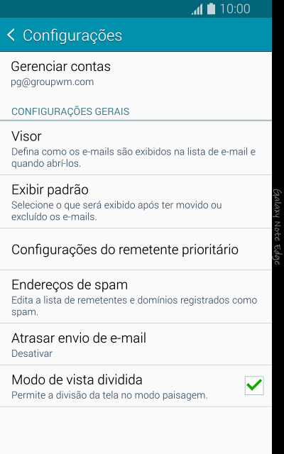Pressione Gerenciar contas. Pressione Gerenciar contas.