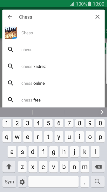 Insira o nome ou assunto do app desejado, e pressione o ícone de busca. Insira o nome ou assunto do app desejado, e pressione o ícone de busca.