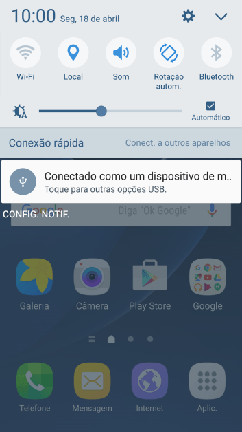 Pressione o ícone de configurações. Pressione o ícone de configurações.
