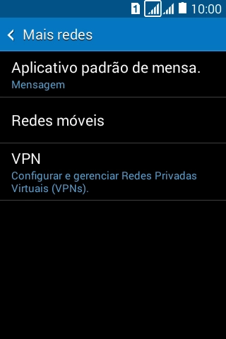 Pressione Redes móveis. Pressione Redes móveis.