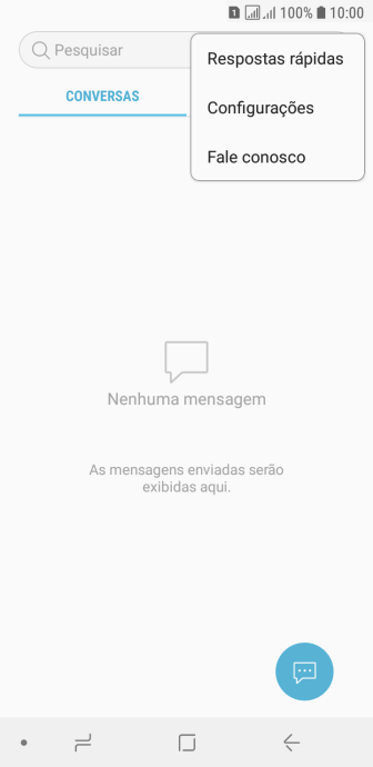 Pressione Configurações. Pressione Configurações.