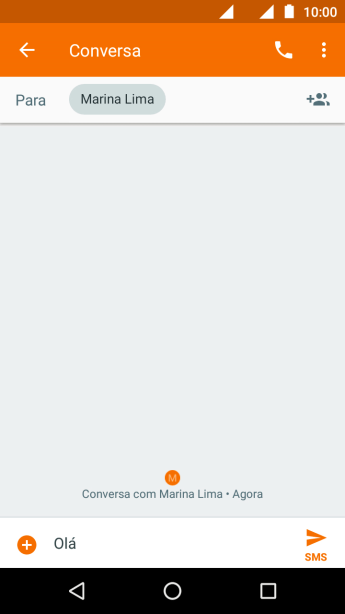 Pressione o ícone de anexo. Pressione o ícone de anexo.