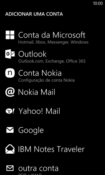 Pressione Conta da Microsoft. Pressione Conta da Microsoft.