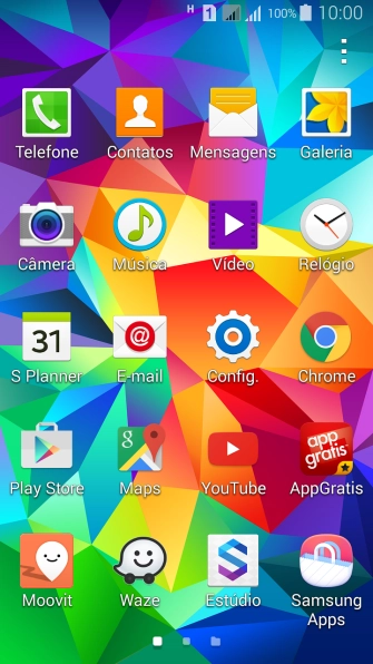Pressione Galeria, e navegue até a pasta desejada. Pressione Galeria, e navegue até a pasta desejada.