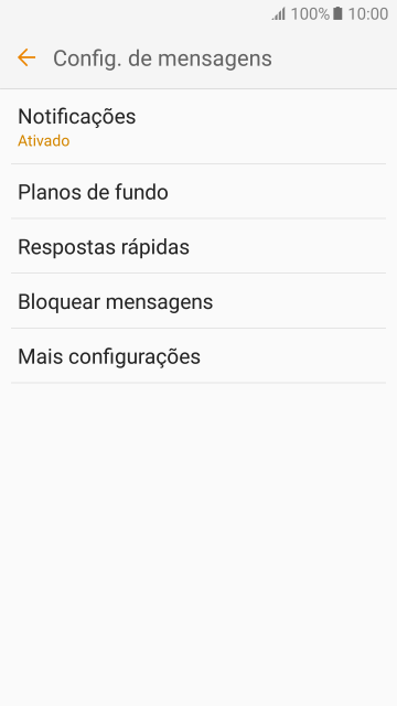 Pressione Mais configurações. Pressione Mais configurações.