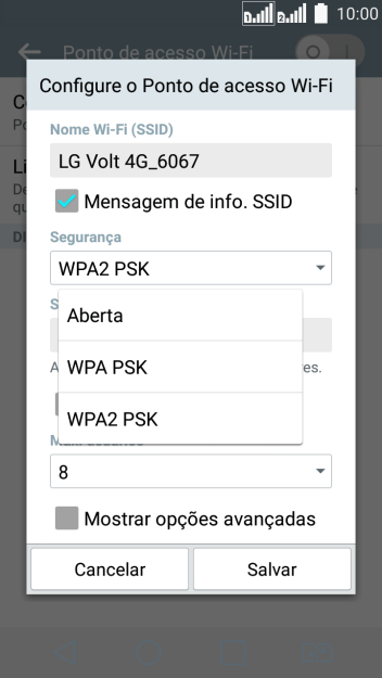 Pressione WPA2 PSK para proteger seu Roteador Wi-Fi com uma senha. Pressione WPA2 PSK para proteger seu Roteador Wi-Fi com uma senha.