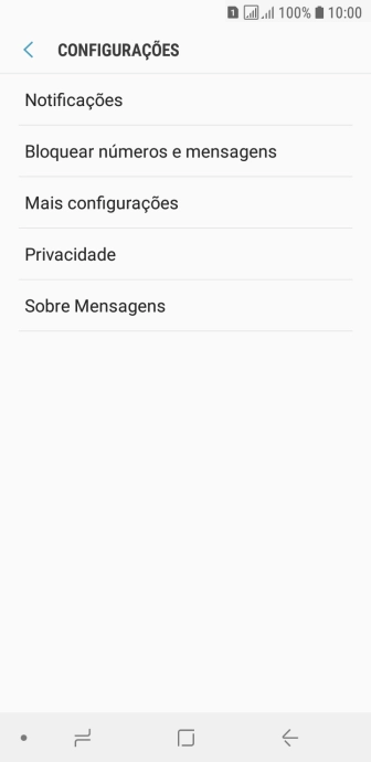Pressione Mais configurações. Pressione Mais configurações.