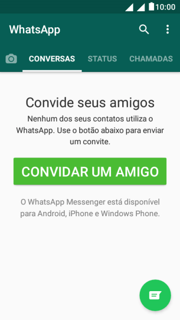 Pressione o ícone de nova mensagem. Pressione o ícone de nova mensagem.