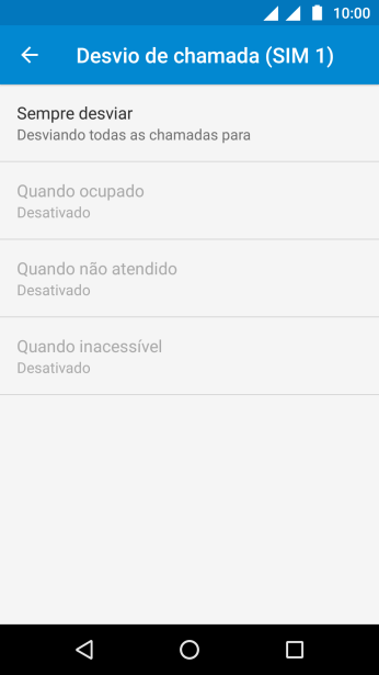 Pressione o tipo de encaminhamento desejado. Pressione o tipo de encaminhamento desejado.