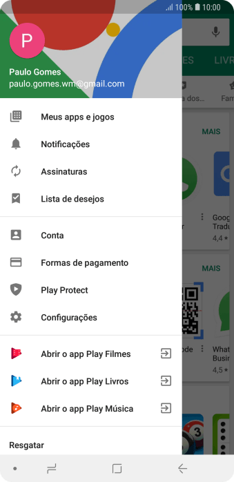 Pressione Configurações. Pressione Configurações.