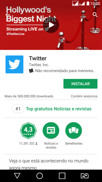 Pressione INSTALAR, e siga as indicações da tela para instalar o app. Pressione INSTALAR, e siga as indicações da tela para instalar o app.