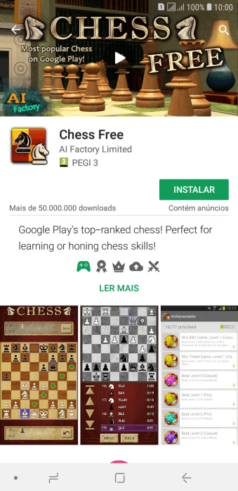 Pressione INSTALAR, e siga as indicações da tela para instalar o app. Pressione INSTALAR, e siga as indicações da tela para instalar o app.