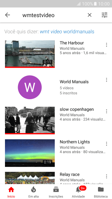 Pressione o vídeo desejado. Pressione o vídeo desejado.