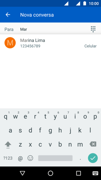 Pressione o contato desejado. Pressione o contato desejado.