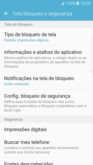 Pressione Tipo de bloqueio de tela, e digite o código de bloqueio atual. Pressione Tipo de bloqueio de tela, e digite o código de bloqueio atual.