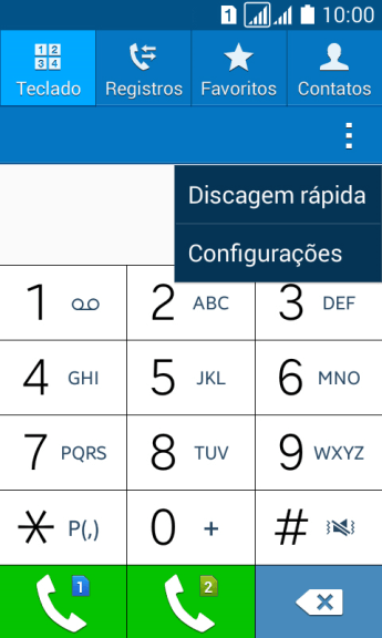 Pressione Configurações. Pressione Configurações.