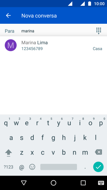 Pressione o contato desejado. Pressione o contato desejado.