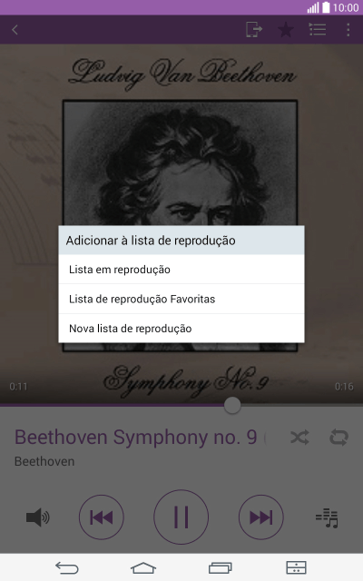 Pressione Nova lista de reprodução. Pressione Nova lista de reprodução.