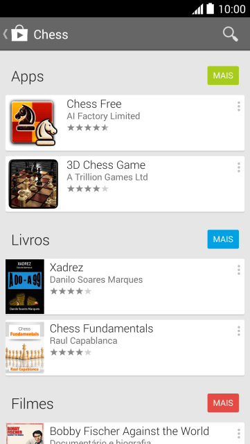 Pressione o app desejado. Pressione o app desejado.