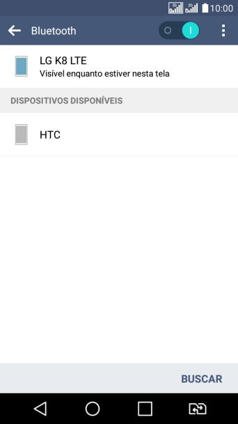 Pressione o dispositivo Bluetooth desejado, e siga as instruções da tela para conectar o dispositivo ao seu celular. Pressione o dispositivo Bluetooth desejado, e siga as instruções da tela para conectar o dispositivo ao seu celular.