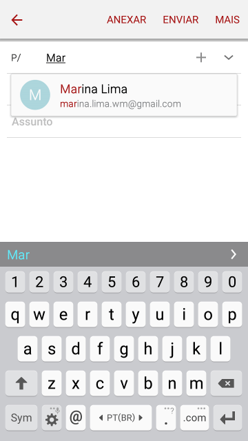 Pressione o contato desejado. Pressione o contato desejado.