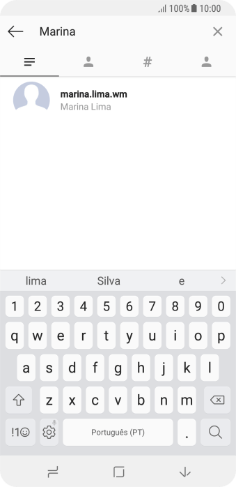 Pressione o usuário desejado. Pressione o usuário desejado.
