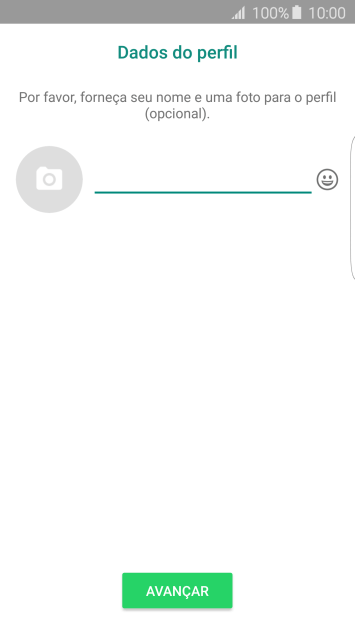 Digite o nome do usuário, e pressione AVANÇAR. Digite o nome do usuário, e pressione AVANÇAR.
