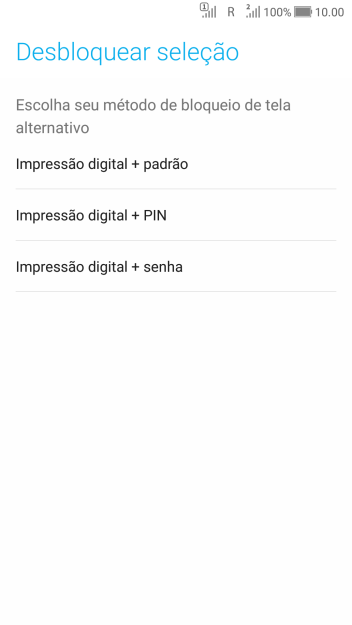 Pressione o código de bloqueio desejado, e siga as instruções da tela para criar um código extra. Pressione o código de bloqueio desejado, e siga as instruções da tela para criar um código extra.