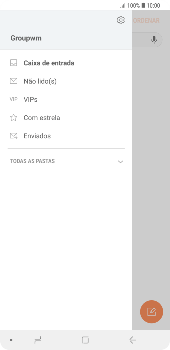 Pressione o ícone de configurações. Pressione o ícone de configurações.
