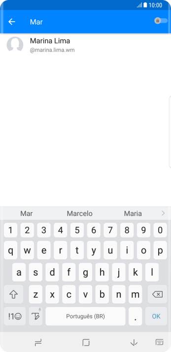 Pressione o contato desejado. Pressione o contato desejado.
