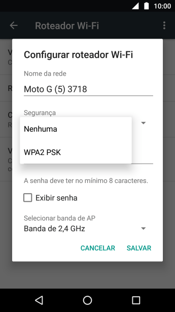 Pressione WPA2 PSK para proteger seu Roteador Wi-Fi com uma senha. Pressione WPA2 PSK para proteger seu Roteador Wi-Fi com uma senha.