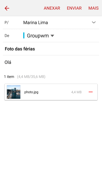 Pressione ENVIAR, quando você terminar de escrever seu e-mail. Pressione ENVIAR, quando você terminar de escrever seu e-mail.